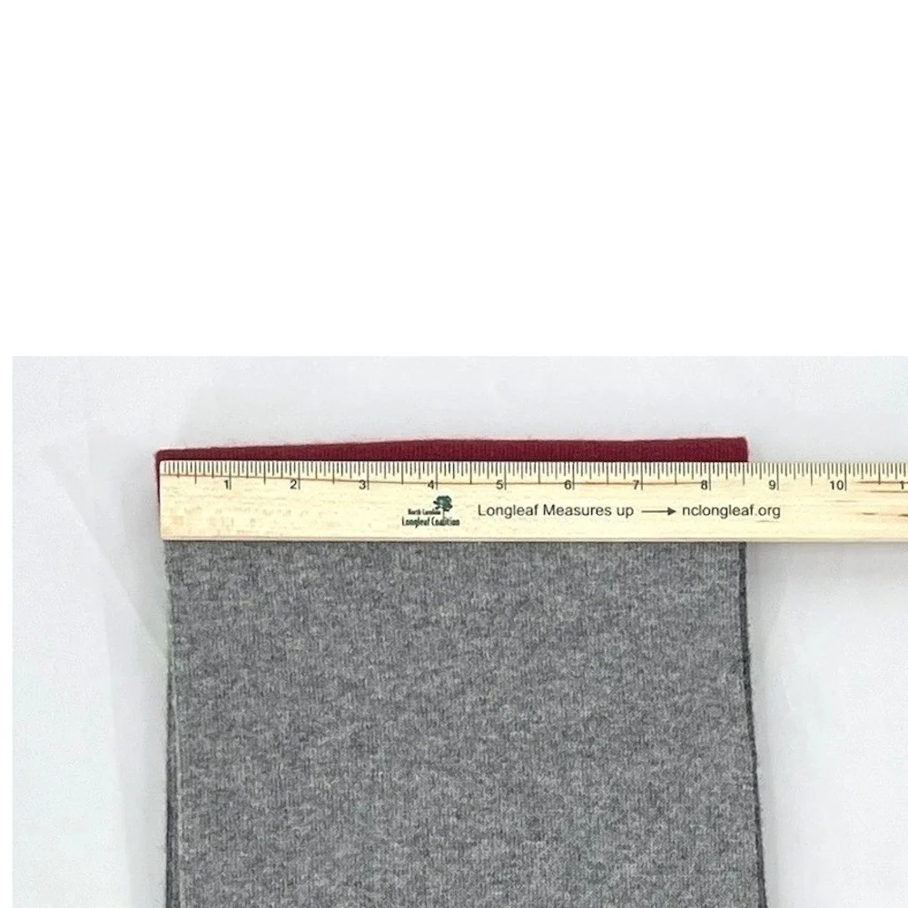 D&G Dolce & Gabbana Scarf Gray Green Red Striped Logo Knit Unisex 48